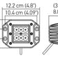 Hella Value Fit Flush Mount 3in 18W Cube Flood Beam LED Light