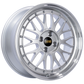 BBS LM 17x7.5 4x100 ET40 Diamond Silver Center Diamond Cut Lip Wheel -70mm PFS/Clip Required