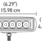 Hella Value Fit Mini Flush Mount 7.7in - 18W White Housing Flood Beam LED Light Bar