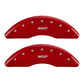 MGP 4 Caliper Covers Engraved Front & Rear MGP Red Finish Silver Characters 2017 Cadillac CT6