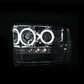 ANZO 2005-2007 Ford Excursion Projector Headlights w/ Halo Chrome w/ LED Strip (CCFL) 1pc