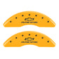 MGP 4 Caliper Covers Engraved F & R Chevy Racing Yellow Finish Black Char 2016 Chevrolet Camaro