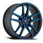 Konig Myth 18x8 5x108 ET43 Gloss Black w/ Blue Tinted Clearcoat
