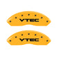 MGP 4 Caliper Covers Engraved Front & Rear Vtech Yellow Finish Black Char 2007 Honda Accord
