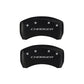 MGP 4 Caliper Covers Engraved Front & Rear Block/Charger Red finish silver ch