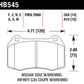 Hawk 04-09 Infiniti G35 3.5L Base Brembo Brakes OE Incl.Pin Clips Shims Front ER-1 Brake Pads