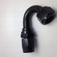 Fragola -6AN Nut x -8AN Hose 150 Degree Expanding Hose End - Black
