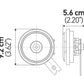 Hella Horn Bl Blk Disc Ht 92Mm 12V Univ
