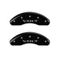 MGP 4 Caliper Covers Engraved Front & Rear Volt Black finish silver ch