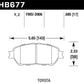 Hawk Lexus 02-03/04-06 ES300/330 Toyota 98-12 Tacoma/Adynl Models Street Perf Ceramic Ft Brake Pads