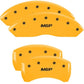 MGP 4 Caliper Covers Engraved Front & Rear MGP Yellow Finish Black Char 2019 Chevrolet Blazer