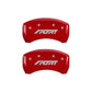 MGP 4 Caliper Covers Engraved Front & Rear SPORT Red finish silver ch