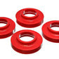 Energy Suspension 97-06 Jeep Wrangler TJ / 84-01 Cherokee Red Front or Rear Coil Lift Isolator Set