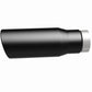 MagnaFlow Tip Stainless Black Coated Single Wall Round Single Outlet 5in Dia 3.5in Inlet 14.5in L