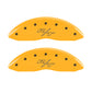 MGP 4 Caliper Covers Engraved Front & Rear Vintage Style/RT Yellow finish black ch