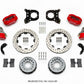 Wilwood Forged Dynalite P/S Rear Kit w/MC4 P-Brake Drill Red Chev 12 Bolt w/Clip Eliminator