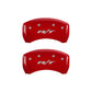 MGP 4 Caliper Covers Engraved Front & Rear RT1-Truck Red finish silver ch