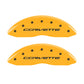 MGP 4 Caliper Covers Engraved Front & Rear C7/Corvette Yellow finish black ch