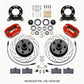 Wilwood Forged Dynalite-M Front Kit 11.30in 1 PC Rotor&Hub Drill-Red 1965-1969 Mustang Disc & Drum