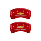 MGP 4 Caliper Covers Engraved Front & Rear Chevy racing Yellow finish black ch