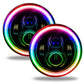 Oracle Jeep Wrangler JL/Gladiator JT 7in. High Powered LED Headlights (Pair) - ColorSHIFT
