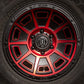 ICON Victory 17x8.5 5x4.5 0mm Offset 4.75in BS Satin Black w/Red Tint Wheel