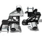 Innovative 92-95 Civic K-Series Silver Aluminum Mounts Solid Bushings (Not K24 Trans)