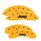 MGP 4 Caliper Covers Engraved Front & Rear Jeep Yellow Finish Black Char 2004 Jeep Grand Cherokee