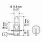 Hella Bulb H3 12V 55W Pk22S T325 Sb