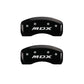 MGP 4 Caliper Covers Engraved Front Acura Engraved Rear MDX Black finish silver ch