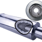 Diamond Eye MFLR 5inID SGL IN/SGL OUT 7inDIA X 24in BODY 30in LENGTH LOUVERED SLOTTED ENDS 409 SS