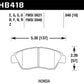 Hawk 02-06 RSX (non-S) Front / 03-09 Civic Hybrid / 04-05 Civic Si Rear Performance Ceramic Street
