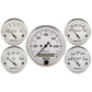 Autometer Old Tyme White 5 Piece Kit (Elec Speed/Elec Oil Press/Water Temp/Volt/Fuel Level) In-Dash