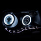 ANZO 2005-2010 Chrysler 300C Projector Headlights w/ Halo Black (CCFL) G2