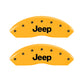 MGP 4 Caliper Covers Engraved Front & Rear JEEP Yellow finish black ch