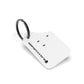 Rally Armor Mini UR Mud Flap Keychain - White w/ Black Logo