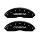 MGP 4 Caliper Covers Engraved Front & Rear Cobra Black finish silver ch