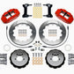 Wilwood Narrow Superlite 6R Front Hat Kit 13.06in Red 1999-2012 Subaru WRX w/Lines