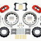 Wilwood Narrow Superlite 4R Front Hat Kit 12.88in Drill Red 66-75 Ford Bronco Dana 30/44 w/Lines