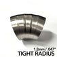 Ticon Industries 3in Dia 1.14D Tight Rad 90Deg Bend 1.2mm/.047in Pre Welded Titanium Pie Cut - 10pk