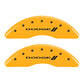 MGP 4 Caliper Covers Engraved F & R Stripes/Dodge Yellow Finish Black Char 2010 Dodge Ram 3500