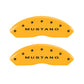 MGP 4 Caliper Covers Engraved Front Mustang Rear Bar & Pony Yellow Finish Blk Char 2006 Ford Mustang