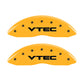 MGP 4 Caliper Covers Engraved Front & Rear Vtech Yellow finish black ch