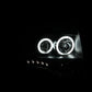 ANZO 2007-2014 Ford Expedition Projector Headlights w/ Halo Black