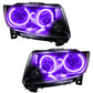 Oracle 11-13 Jeep Grand Cherokee Pre-Assembled Halo Headlights (Non HID) Chrome - UV/Purple