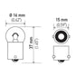 Hella Bulb 53 12V 2W 1CP BA9s G3.5
