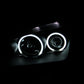 ANZO 2005-2007 Ford Focus Projector Headlights w/ Halo Black