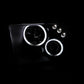 ANZO 2005-2009 Ford Mustang Projector Headlights w/ Halo Black