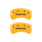 MGP 4 Caliper Covers Engraved Front & Rear Pontiac Yellow Finish Black Char 2007 Pontiac Solstice