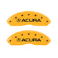 MGP 4 Caliper Covers Engraved Front & Rear Acura Yellow Finish Black Char 1999 Acura RL